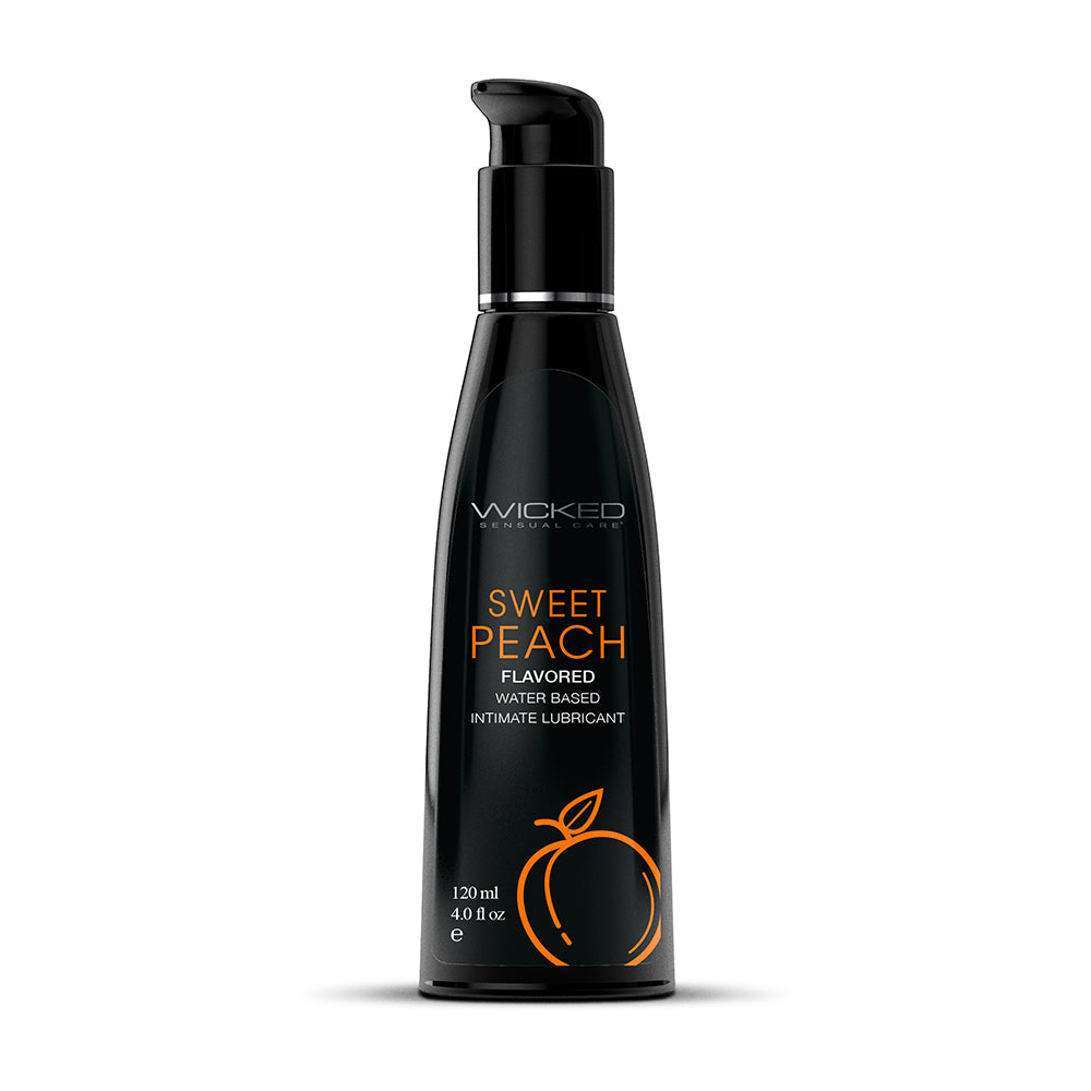 Wicked Aqua Sweet Peach Water Based Lubricant 4 oz.